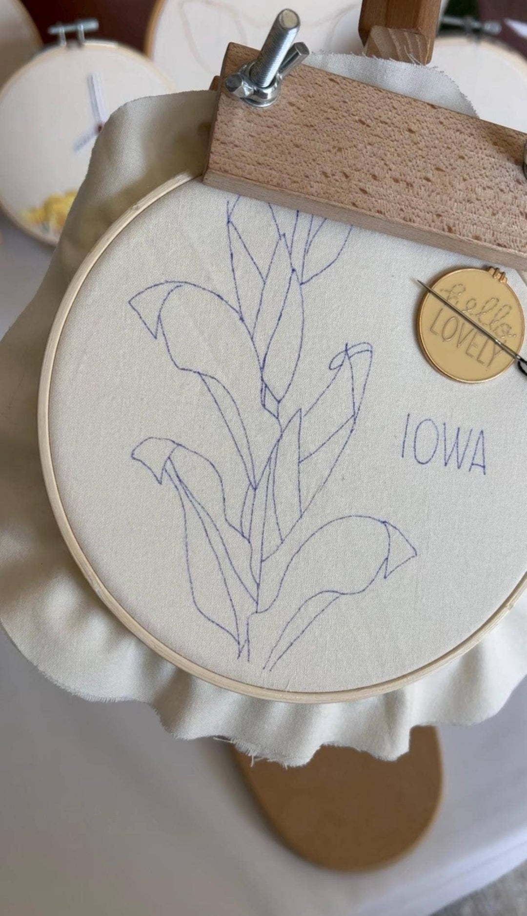 Iowa Corn 6" Hoop DIY Embroidery Kit