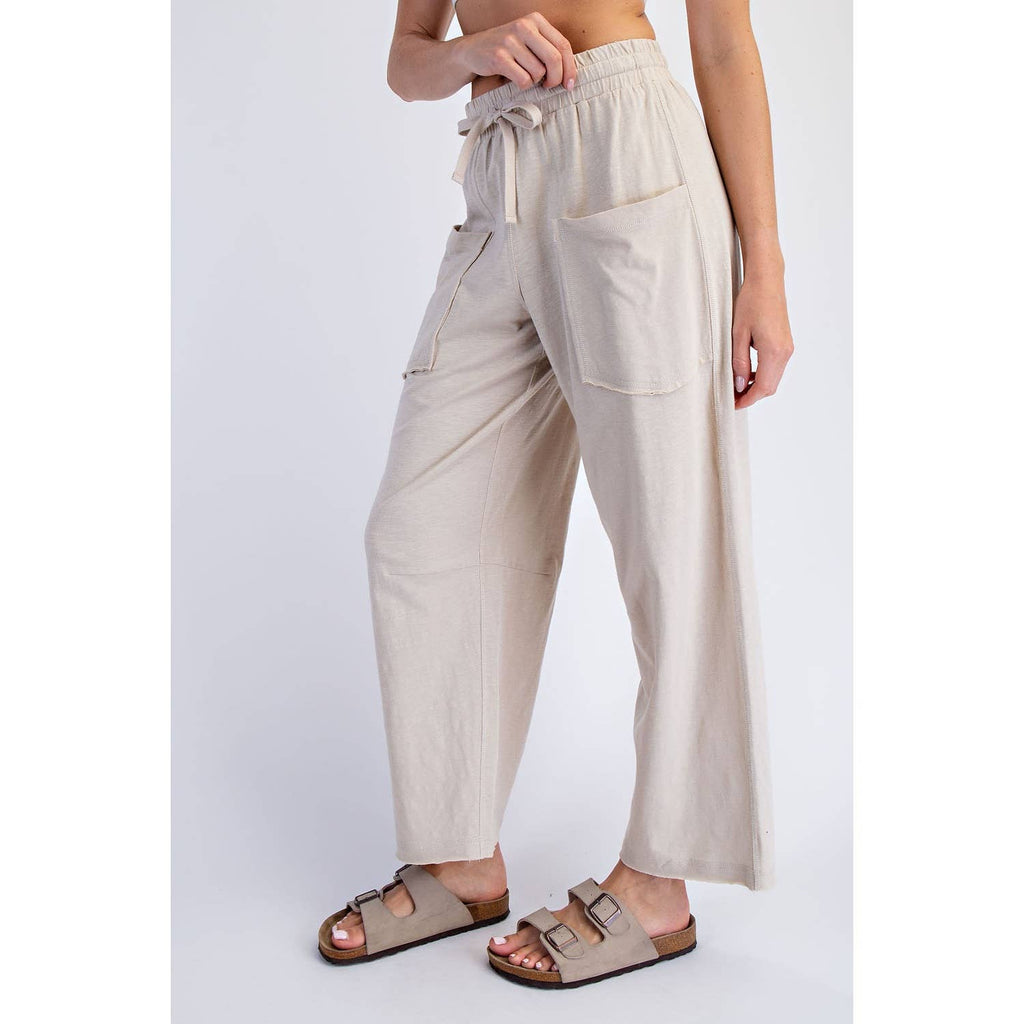 Cotton Slub Barrel Pant
