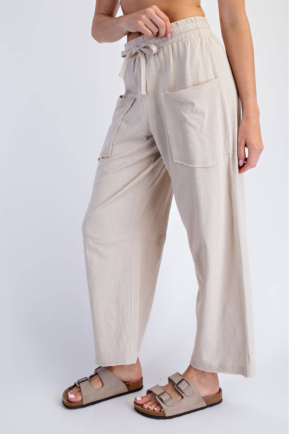 Cotton Slub Barrel Pant