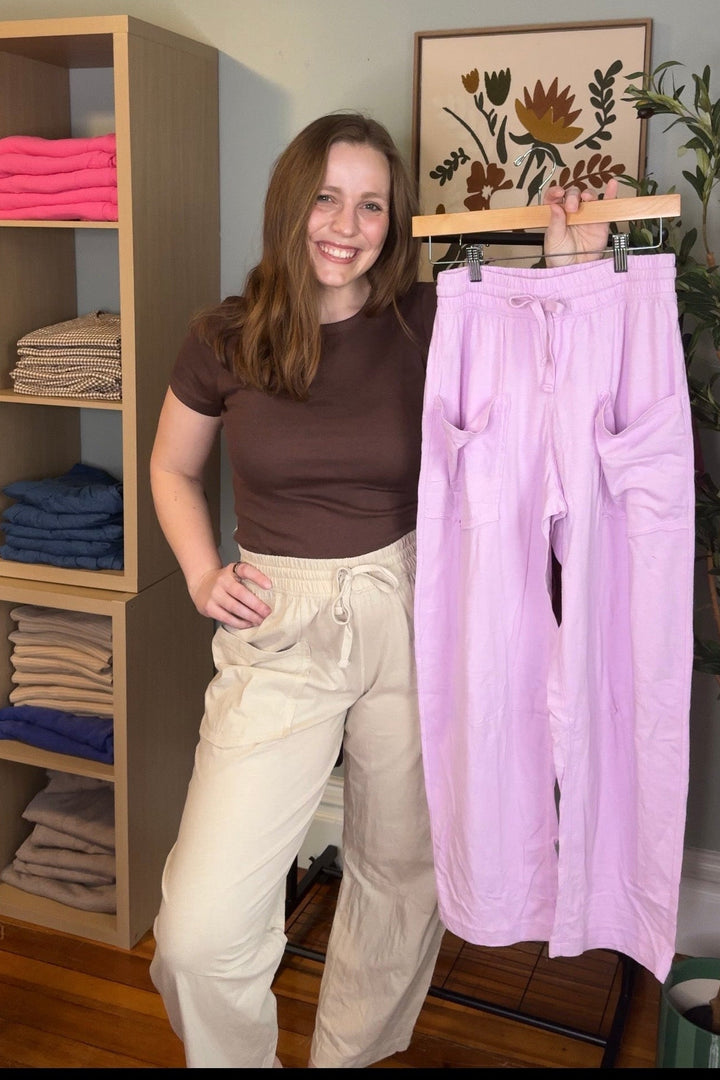 Cotton Slub Barrel Pant