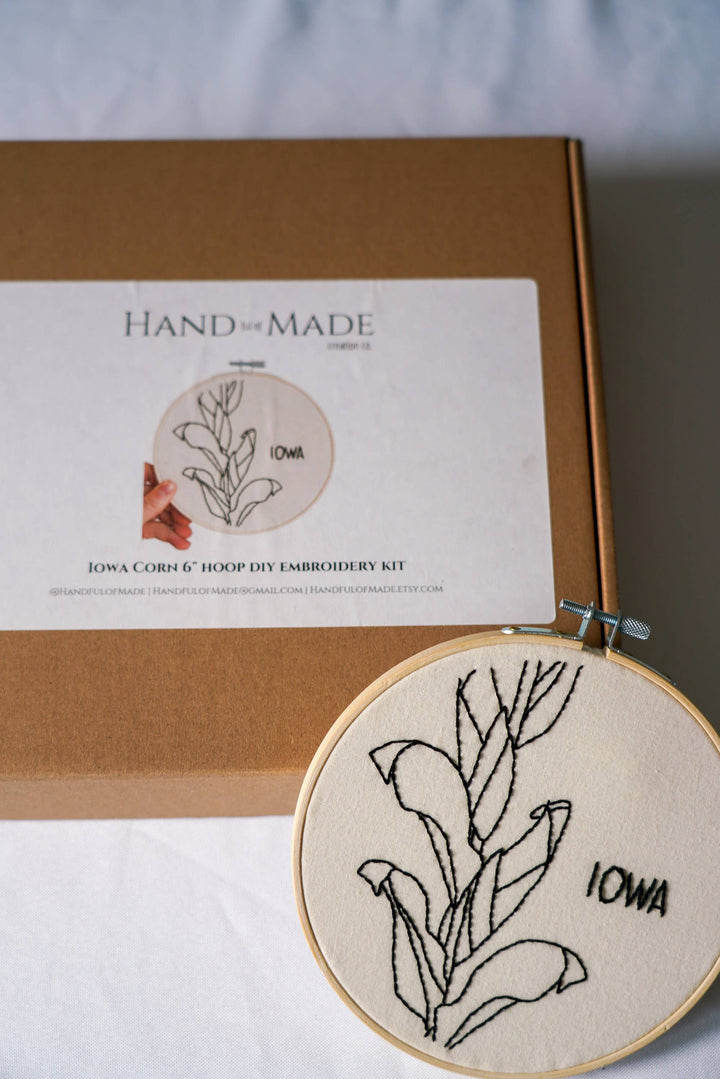 Iowa Corn 6" Hoop DIY Embroidery Kit