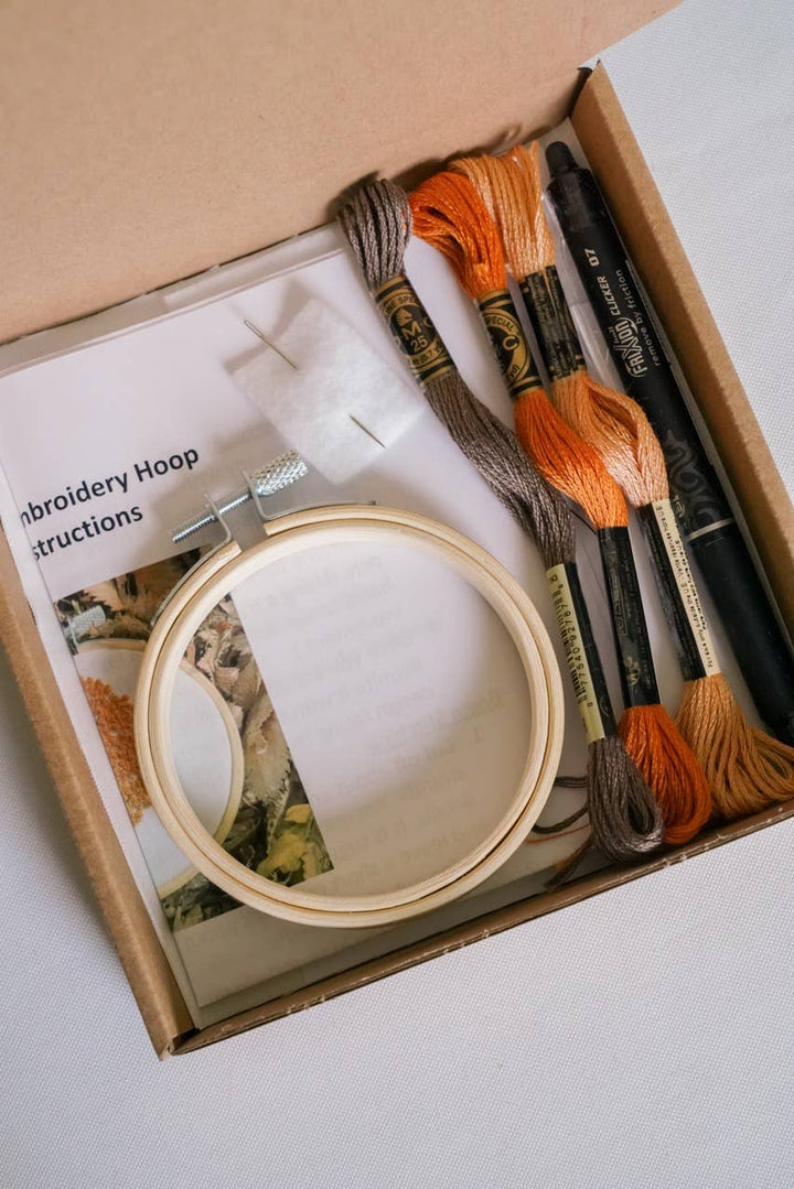 Fall Tree 3" Mini Hoop DIY Embroidery Kit