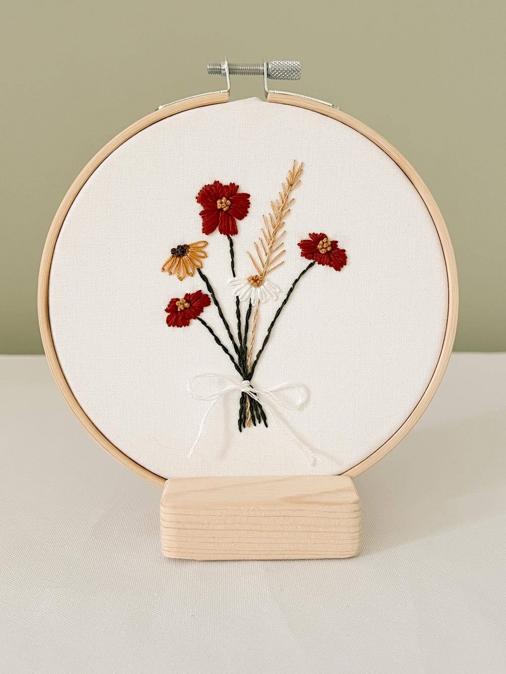 Boho Flower Bouquet 6" Hoop DIY Embroidery Kit