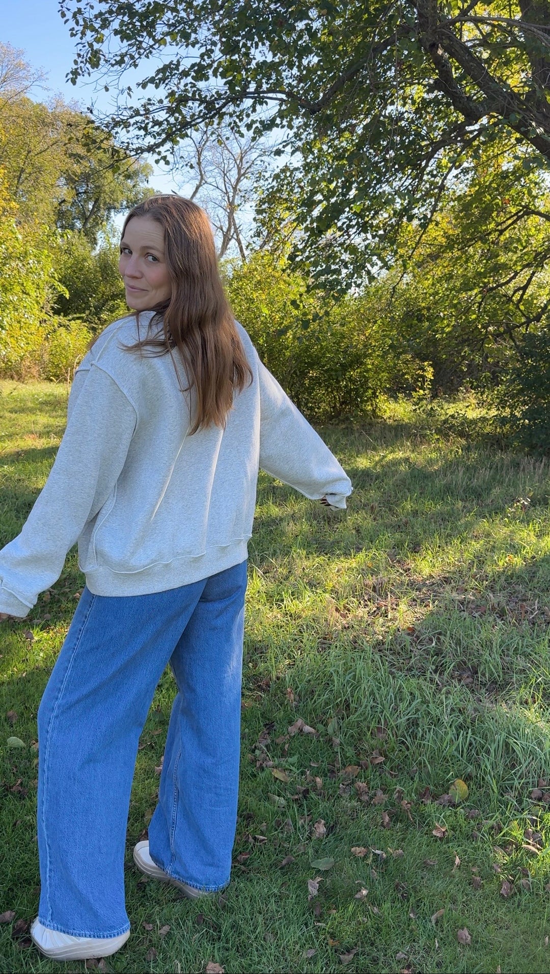 Solid Reversible Mock Neck Sweatshirt - Grey