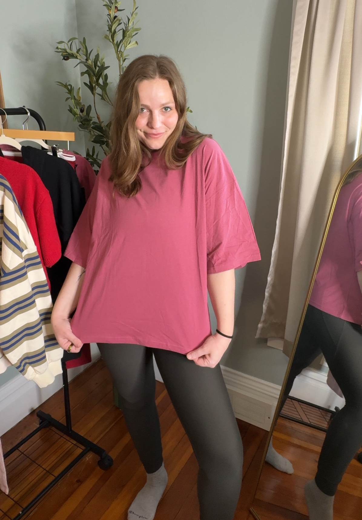 Oversized Everyday Cotton Tee - Merlot