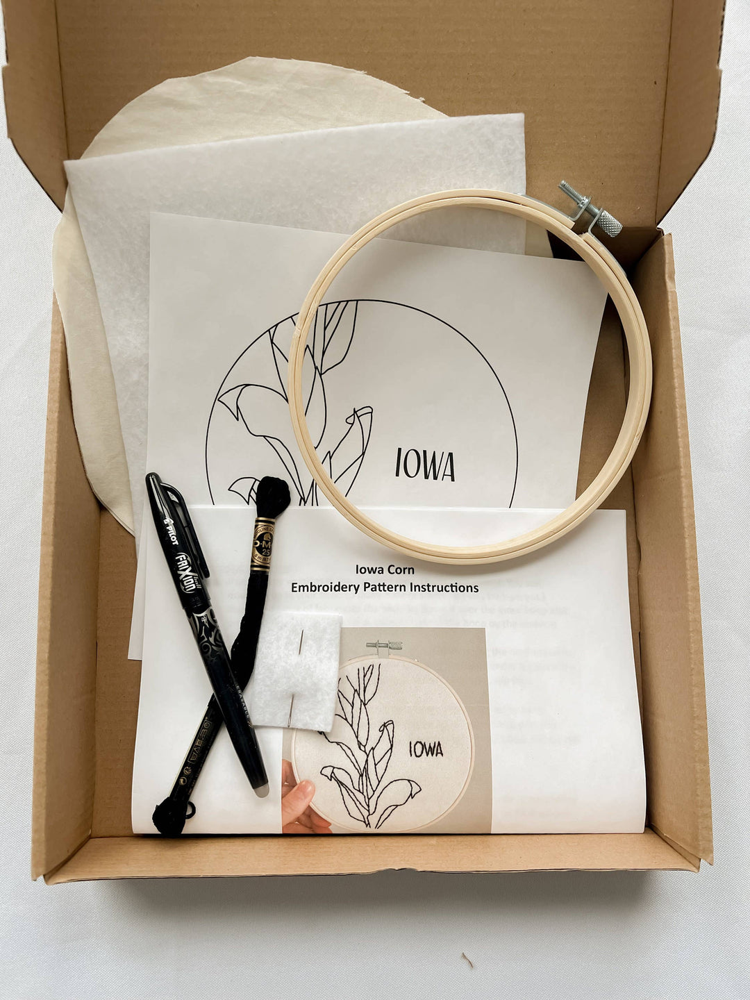 Iowa Corn 6" Hoop DIY Embroidery Kit