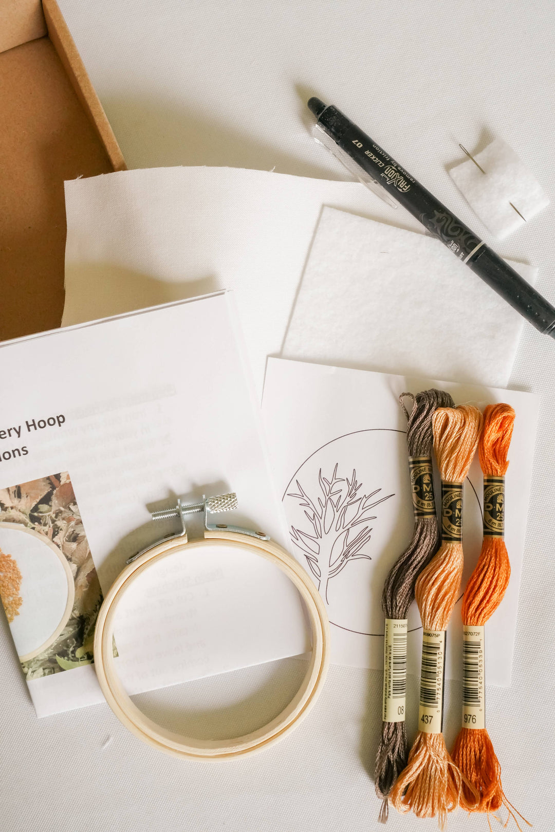Fall Tree 3" Mini Hoop DIY Embroidery Kit