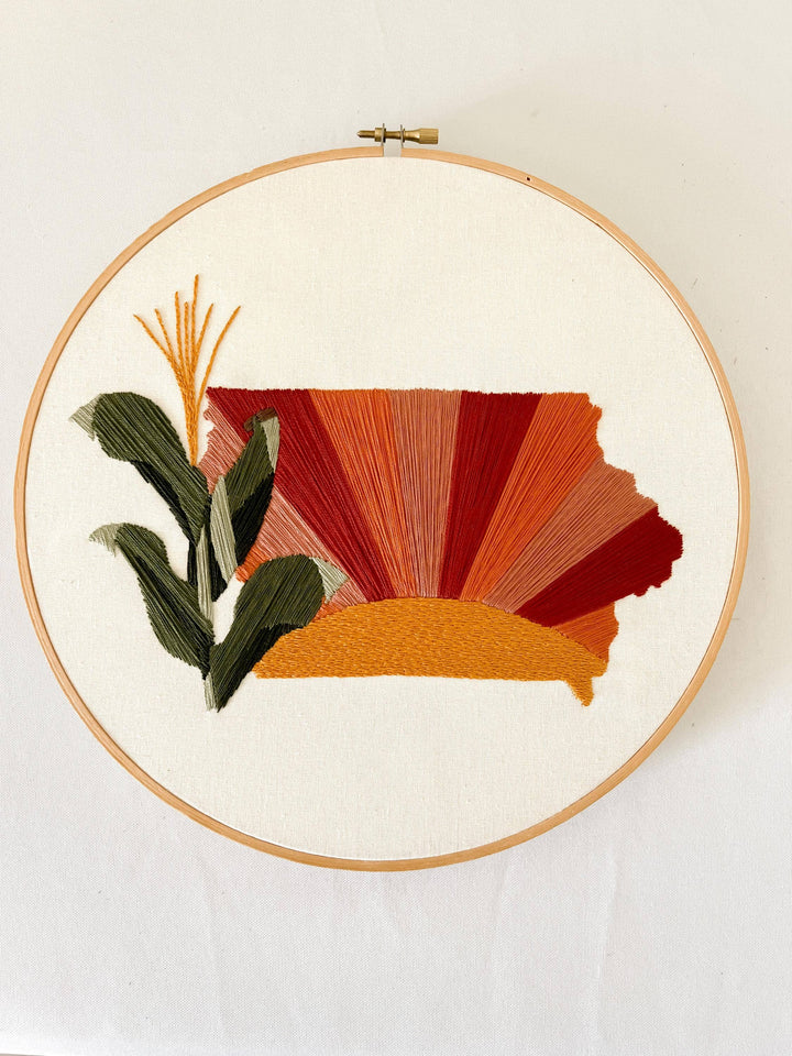 Signature Iowa 8" Hoop DIY Embroidery Kit