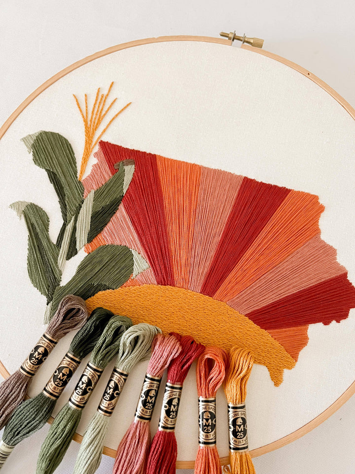 Signature Iowa 8" Hoop DIY Embroidery Kit