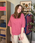 Oversized Everyday Cotton Boxy Tee - Merlot