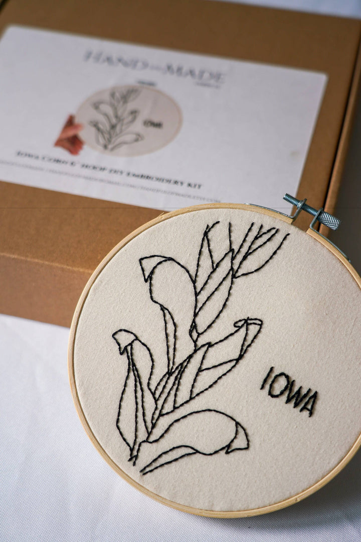 Iowa Corn 6" Hoop DIY Embroidery Kit
