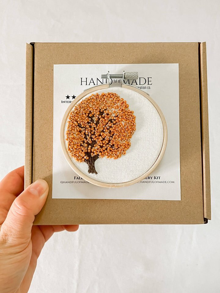 Fall Tree 3" Mini Hoop DIY Embroidery Kit