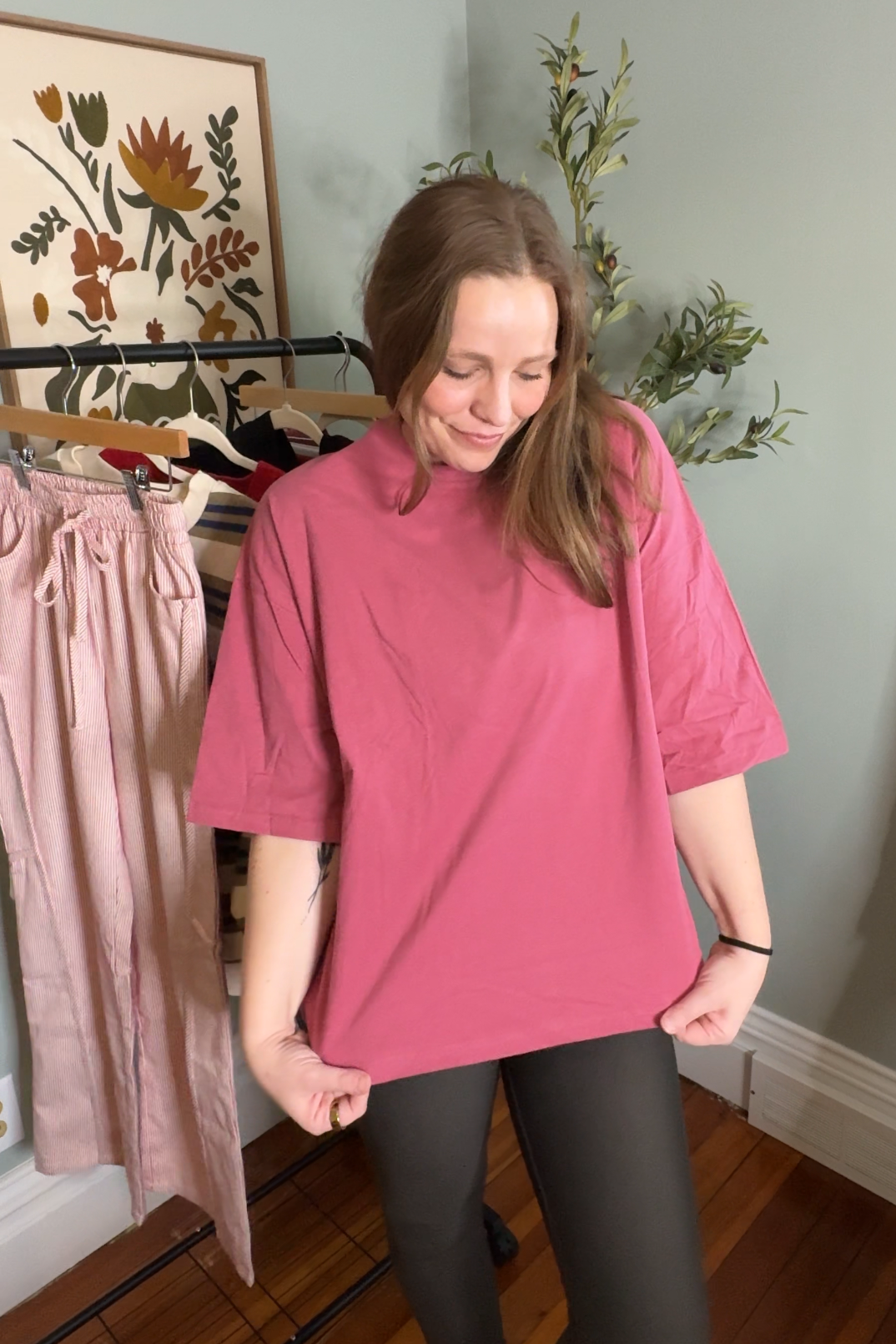 Oversized Everyday Cotton Boxy Tee - Merlot