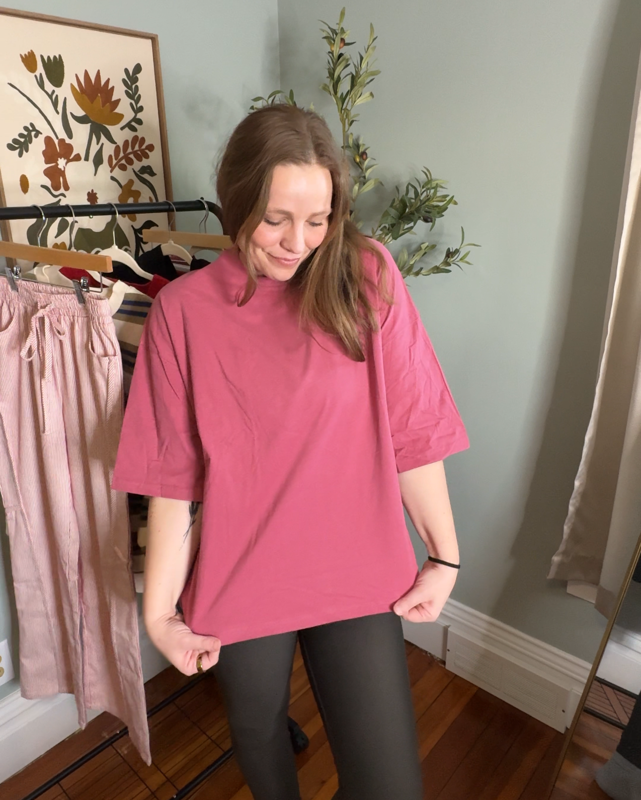 Oversized Everyday Cotton Tee - Merlot