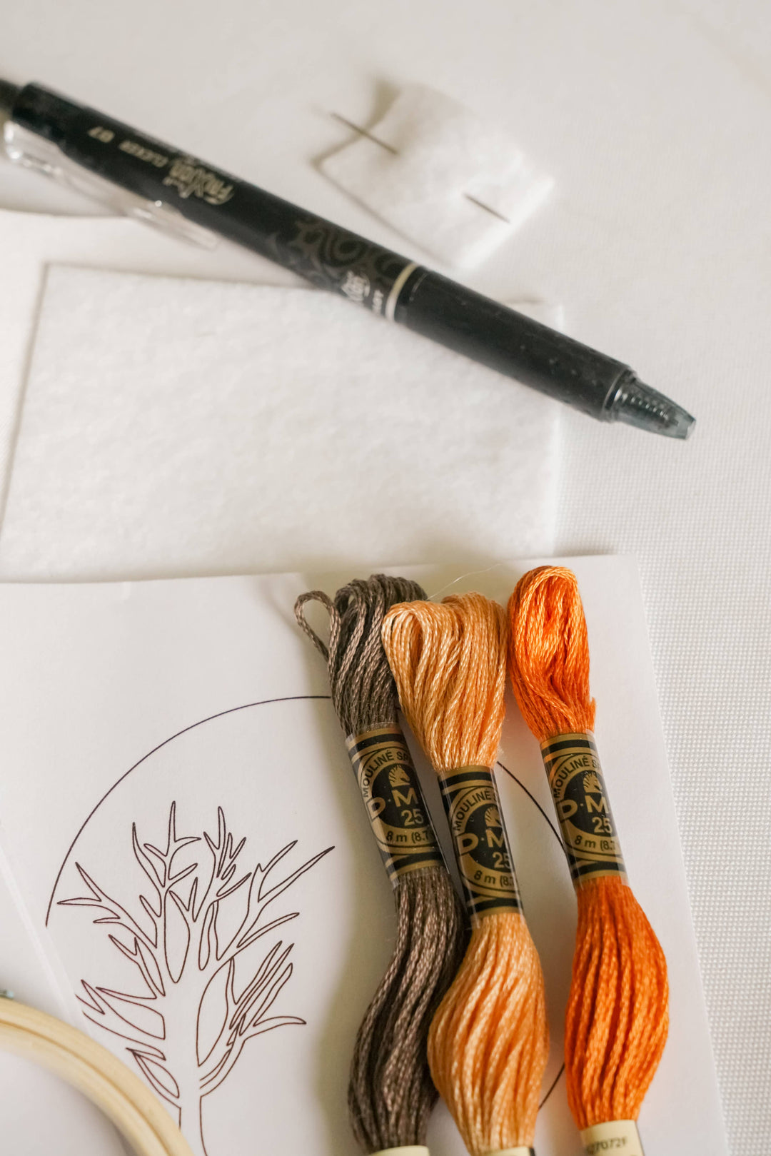 Fall Tree 3" Mini Hoop DIY Embroidery Kit
