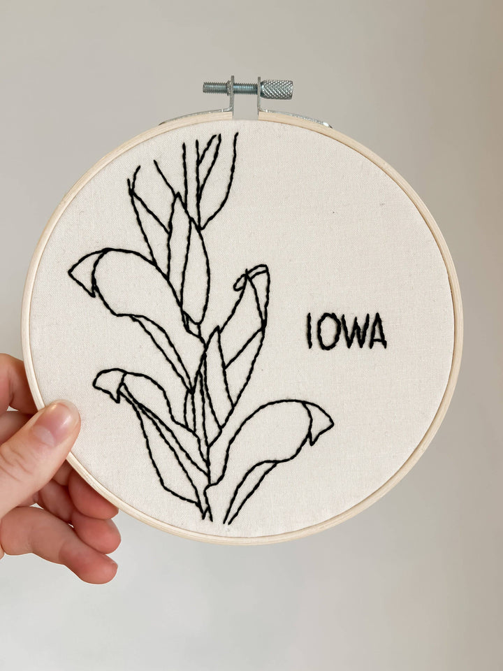 Iowa Corn 6" Hoop DIY Embroidery Kit