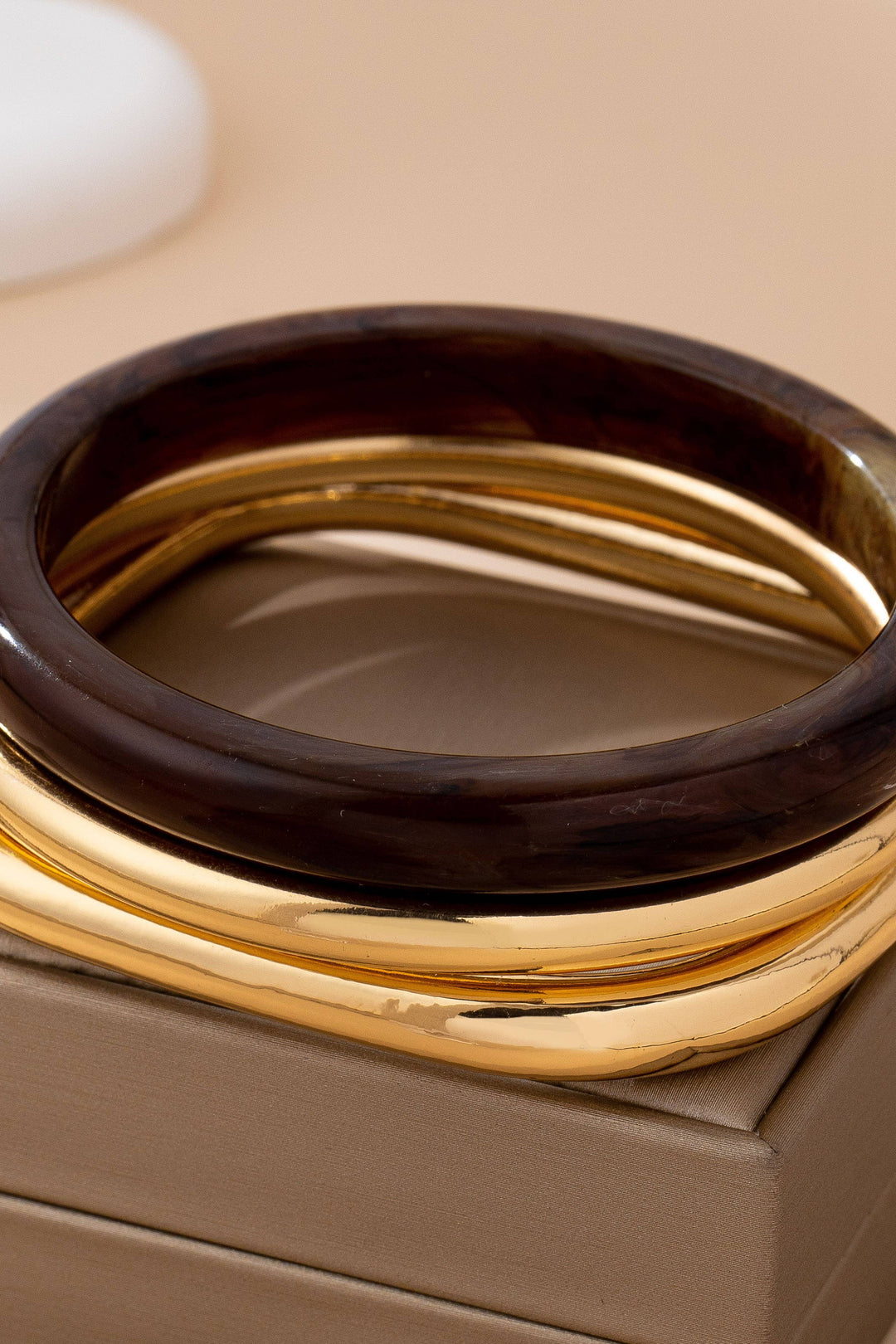 Tort &amp; Gold Bangle Trio Set