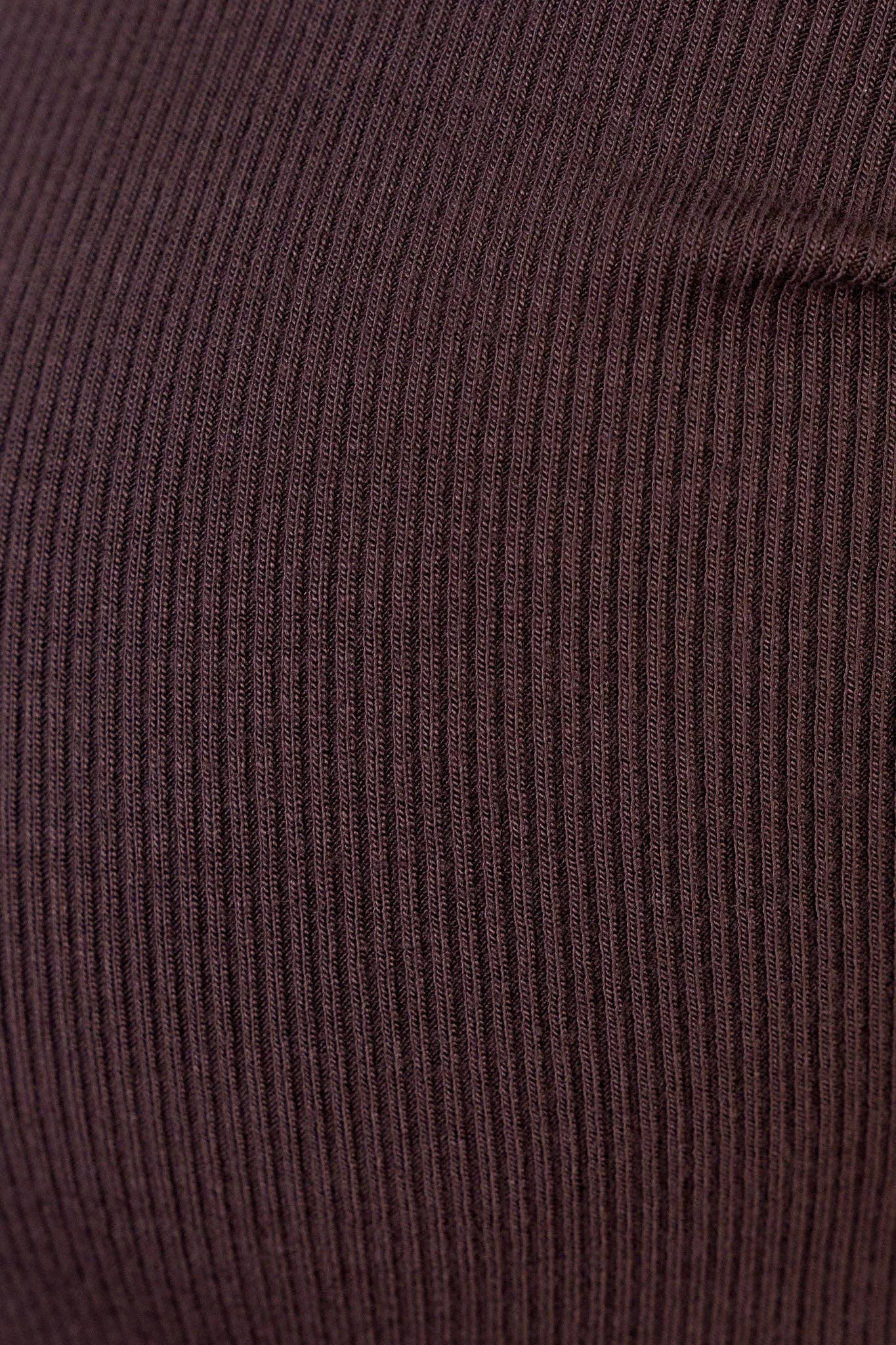 Vitality Essential Rib Scoop Top - Espresso