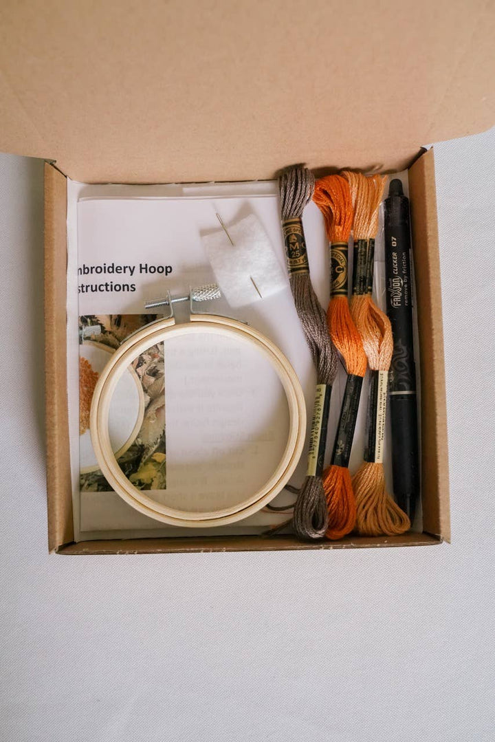 Fall Tree 3" Mini Hoop DIY Embroidery Kit