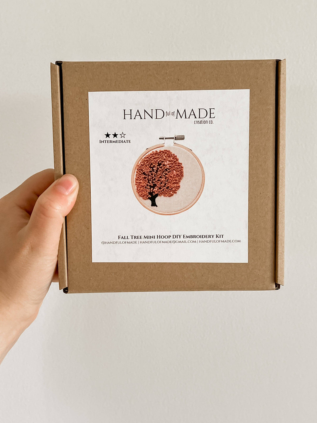 Fall Tree 3" Mini Hoop DIY Embroidery Kit