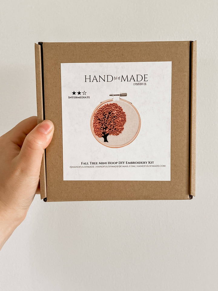 Fall Tree 3" Mini Hoop DIY Embroidery Kit