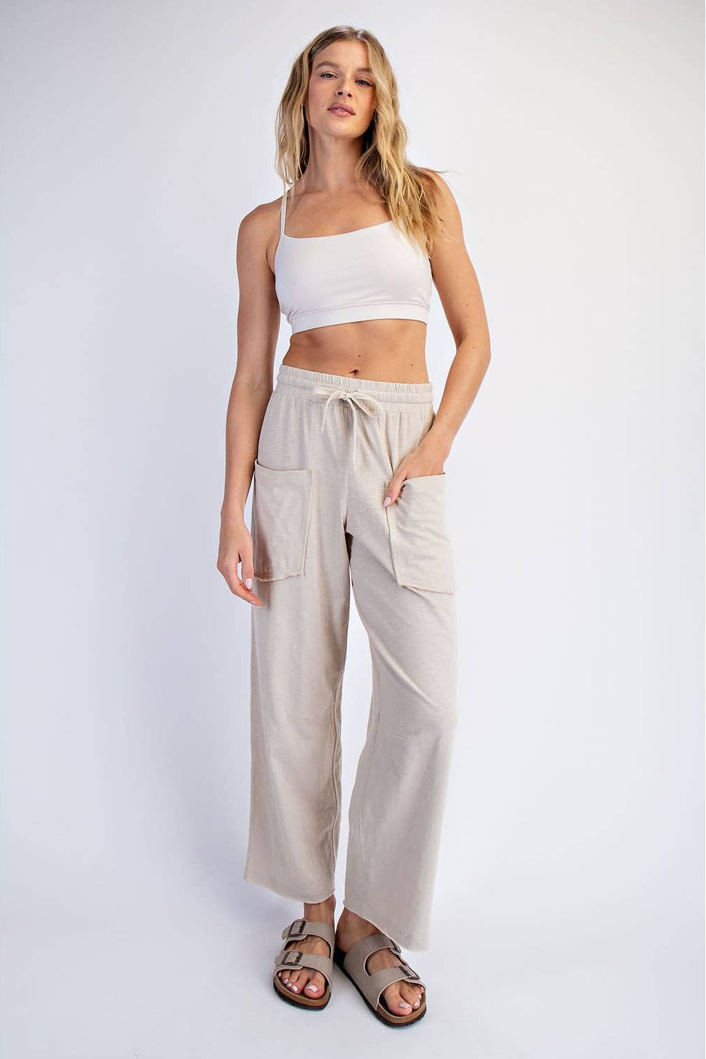 Cotton Slub Barrel Pant