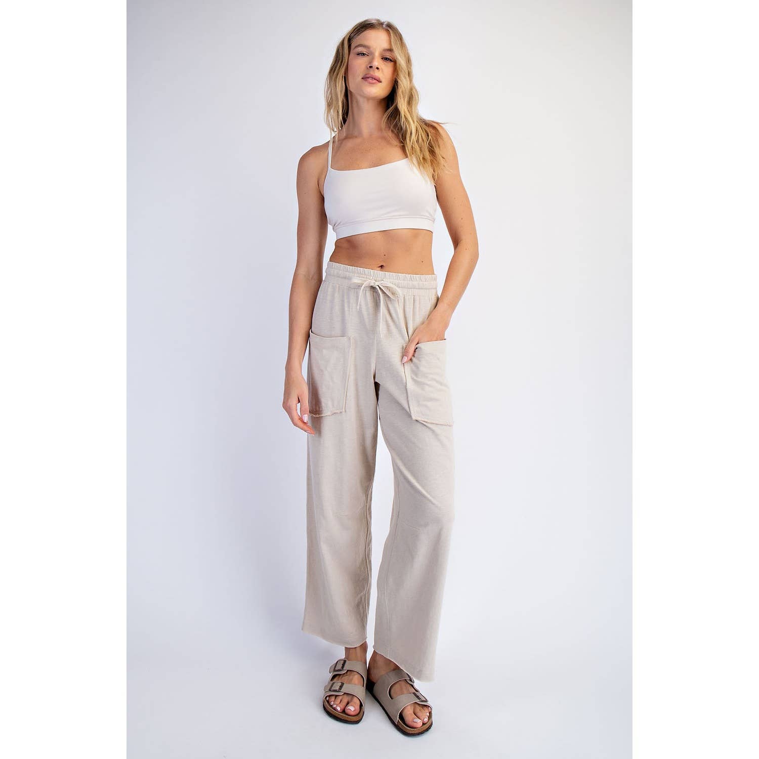 Cotton Slub Barrel Pant