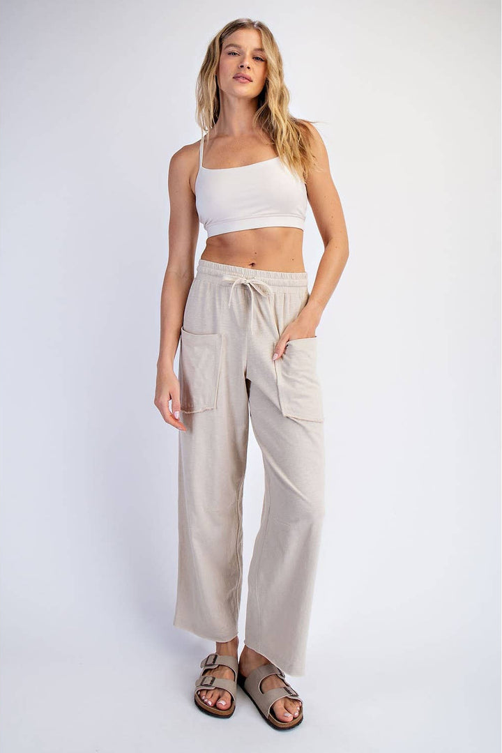 Cotton Slub Barrel Pant