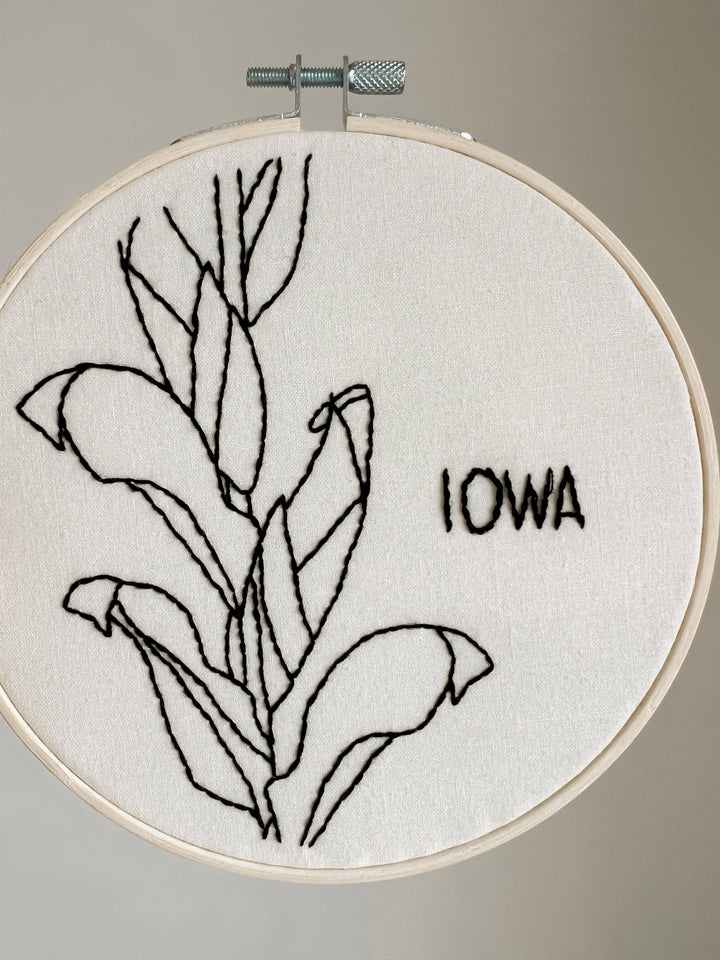 Iowa Corn 6" Hoop DIY Embroidery Kit